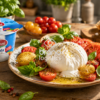 8000430138931-Receta de Galbani: Burrata con tomates, albahaca y pan crujiente