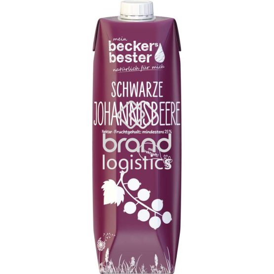 beckers bester Schwarzer Johannisbeer Nektar aus Direktsaft 1,0 l