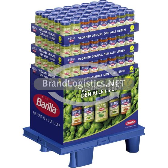 Barilla Pesto 5-fach vegan Display 120ST 1/4CH
