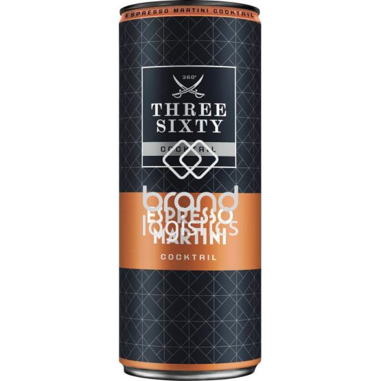 Three Sixty Espresso Martini Cocktail 10% vol. 0,25 l
