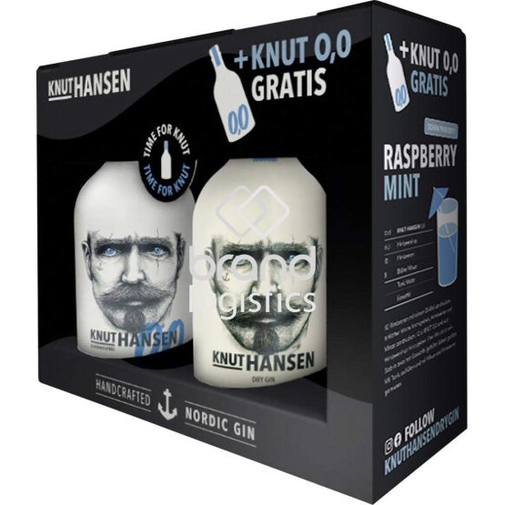 KNUT HANSEN Dry Gin 0,5 l + KNUT HANSEN 0,0 Alkoholfrei 0,5 l