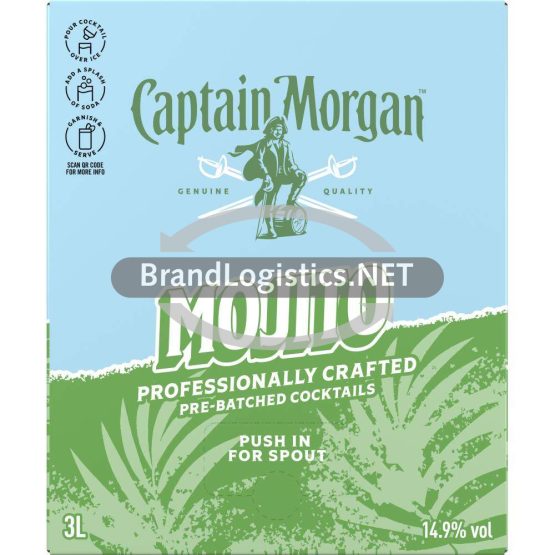 Captain Morgan Mojito 14,9 % vol. 3 l