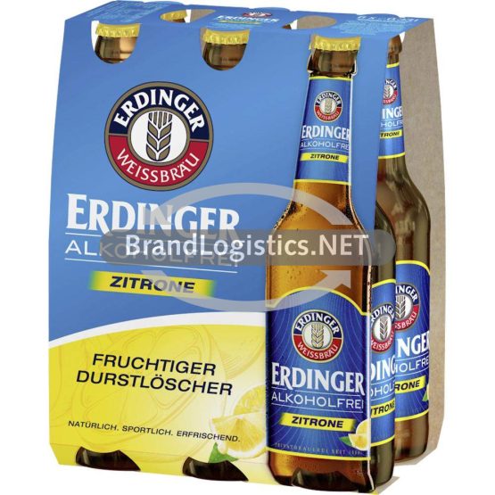 ERDINGER Alkoholfrei Zitrone Sixpack 6x0,33 l