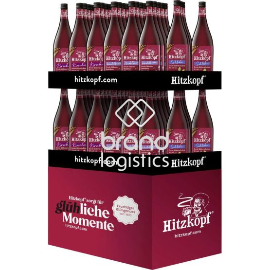 Hitzkopf Heidelbeer/Kirsch/Schlehe Display 3-fach sortiert á 84 Flaschen 1 l