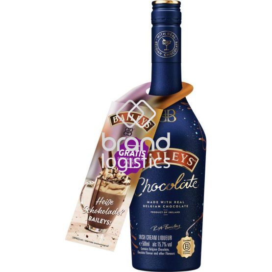 Baileys Chocolate Irish Cream Liqueur 15,7 % vol. 0,5 l mit Heißeschokoladenpulver