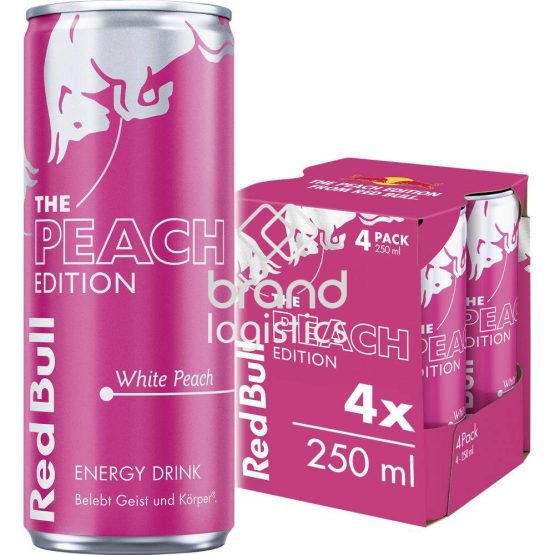Red Bull Energy Drink Peach Edition White Peach 4-PACK 4x250 ml DPG E-Commerce