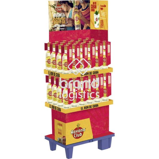 Havana Club 3 Jahre 37,5% Display 48x0,7 l On-Pack mit Glasstrohhalmen Fühjahrs Promotion 2026
