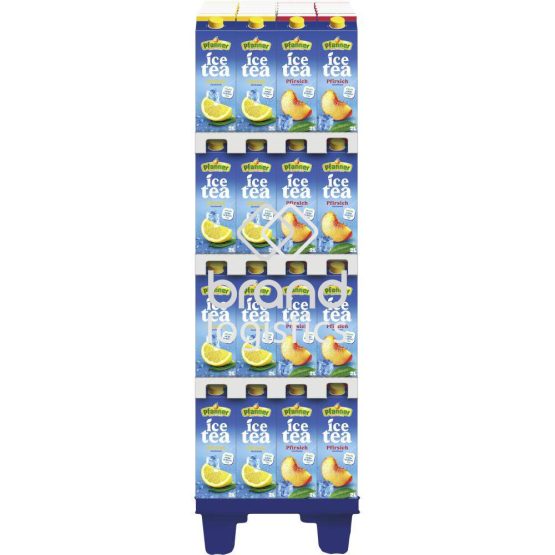 Pfanner Eistee Zitrone und Pfirsich 2-fach 1/4CH Display 96x2 l