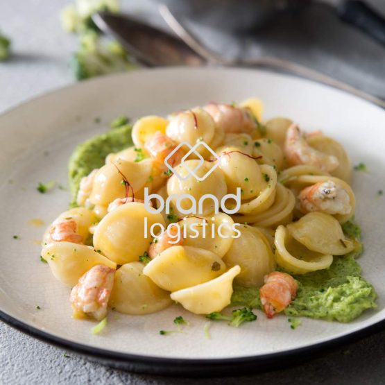 Orecchiette mit Garnelen, Brokkoli und Safran