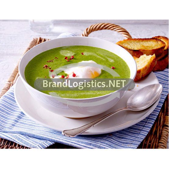 Rahm-Spinat-Suppe mit pochiertem Ei