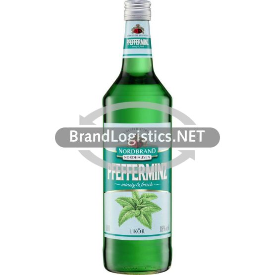 Nordbrand Pfefferminz Likör 18% vol. 1 l