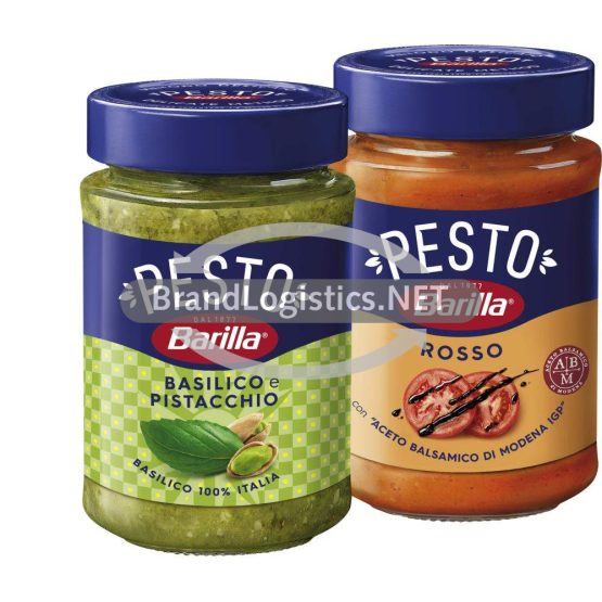 Barilla Pesto Basilico e Pistacchio 190 g und Barilla Pesto Rosso 200 g