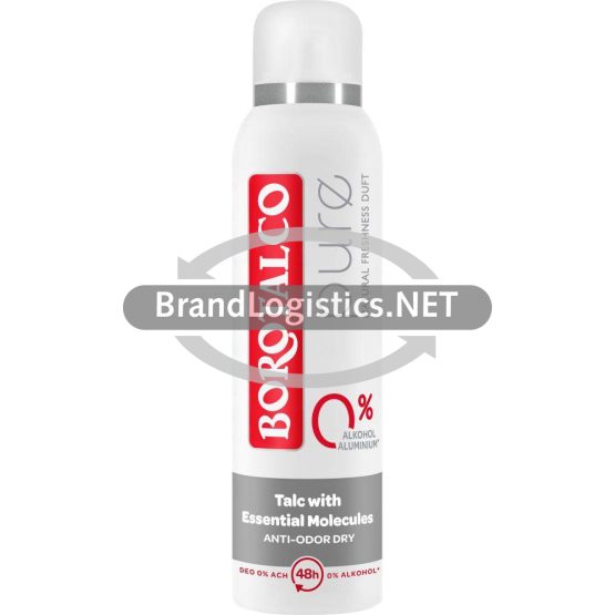 Borotalco Deo Spray Pure - 0% Alkohol & Aluminium - Clean Freshness Duft 150 ml