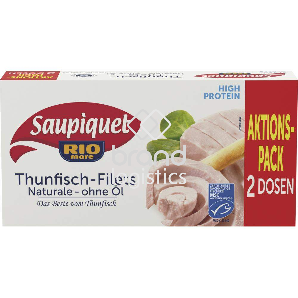 Saupiquet Rio Mare Thunfisch-Filets Naturale ohne Öl 2x160 g